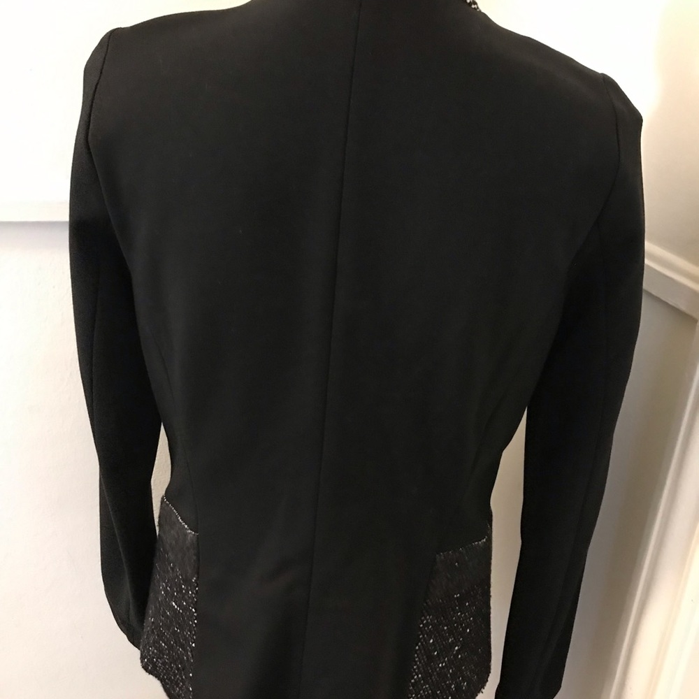 Donna Karan Black/White Tweed Jacket-10 - Picture 4 of 6